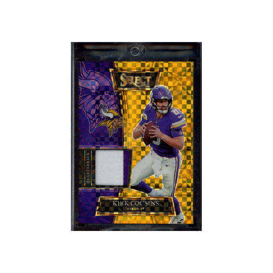 Kirk Cousins 2021 Panini Select Football Patch Gold /10
