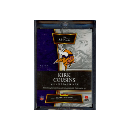 Kirk Cousins 2021 Panini Select Football Patch Gold /10