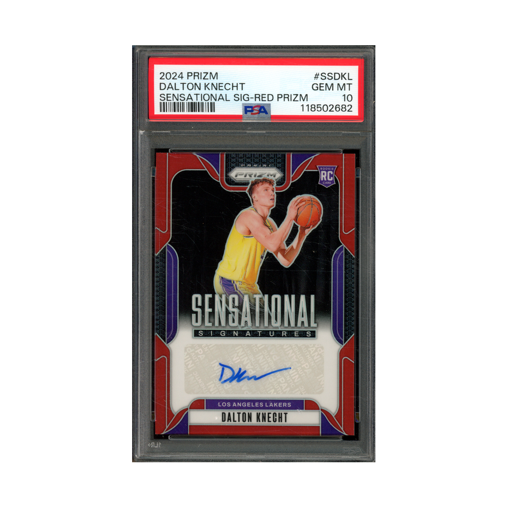 Dalton Knecht 2024 Panini Prizm Sensational Signatures Rookie Auto Red Prizm /99 PSA 10