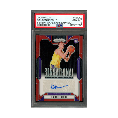 Dalton Knecht 2024 Panini Prizm Sensational Signatures Rookie Auto Red Prizm /99 PSA 10