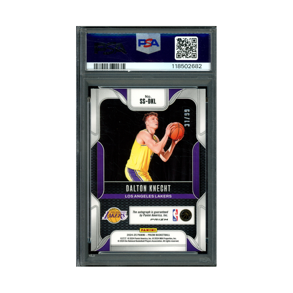 Dalton Knecht 2024 Panini Prizm Sensational Signatures Rookie Auto Red Prizm /99 PSA 10