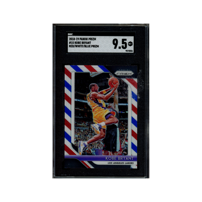 Kobe Bryant 2018-19 Panini Prizm Basketball Red White Blue Prizm SGC 9.5