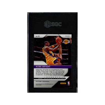 Kobe Bryant 2018-19 Panini Prizm Basketball Red White Blue Prizm SGC 9.5