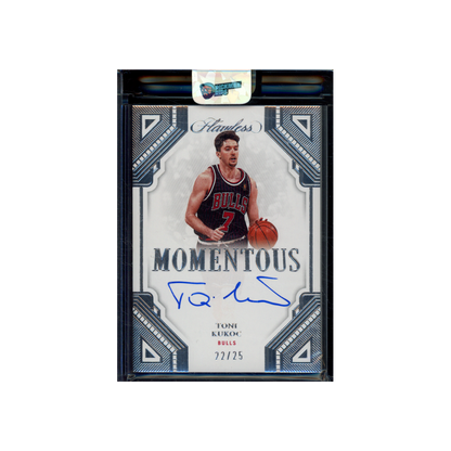 Toni Kukoc 2022-23 Panini Flawless Basketball Momentous Auto /25