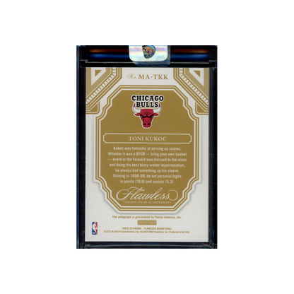 Toni Kukoc 2022-23 Panini Flawless Basketball Momentous Auto /25