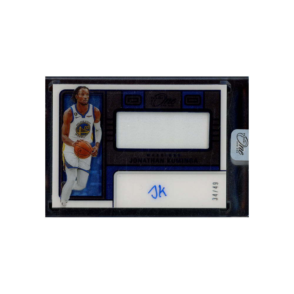 Jonathan Kuminga 2022-23 Panini One and One Basketball Patch Auto Blue /49