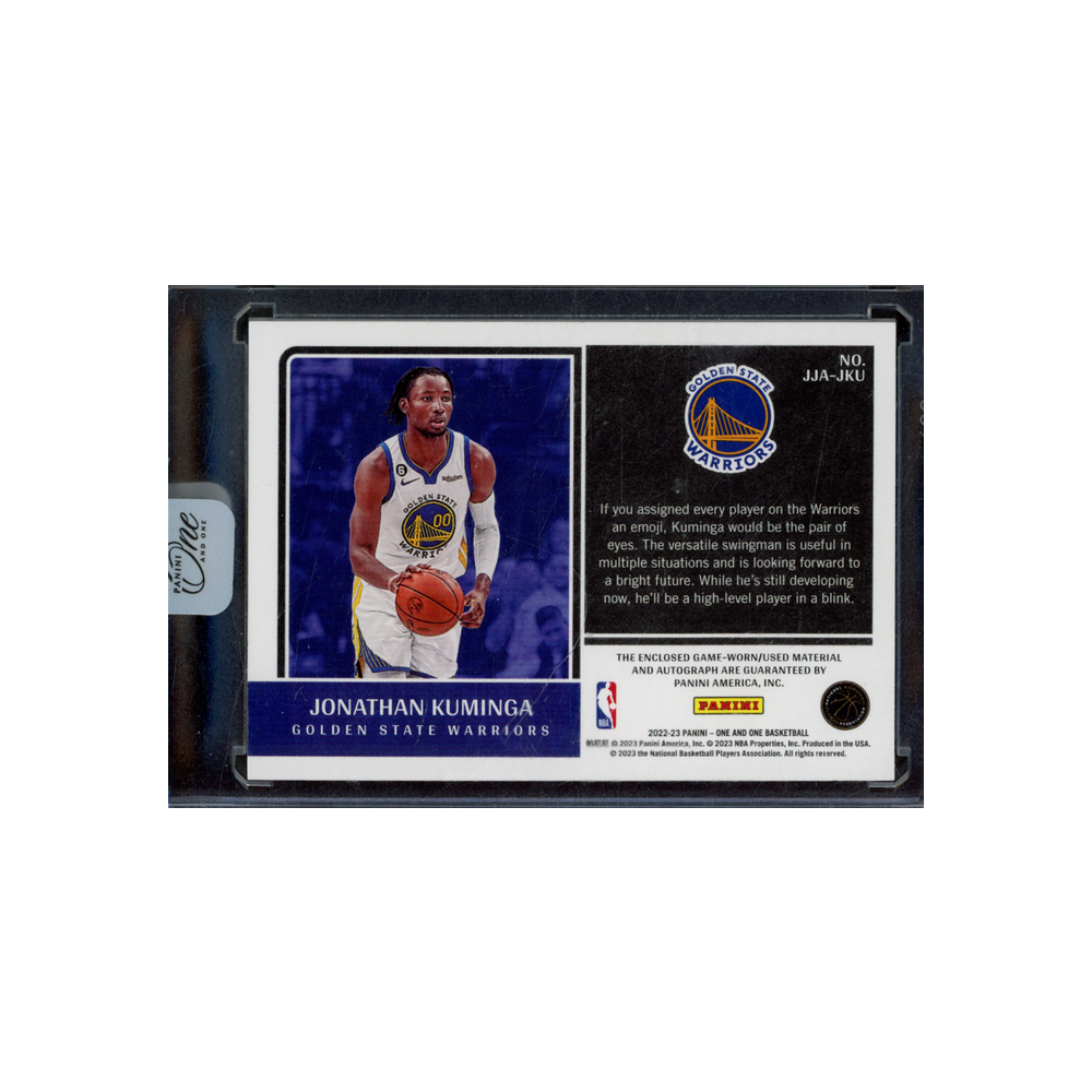 Jonathan Kuminga 2022-23 Panini One and One Basketball Patch Auto Blue /49