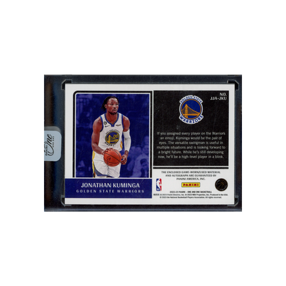 Jonathan Kuminga 2022-23 Panini One and One Basketball Patch Auto Blue /49