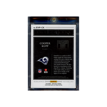 Cooper Kupp 2018 Panini Impeccable Football Elegance Veterans Patch Auto /15