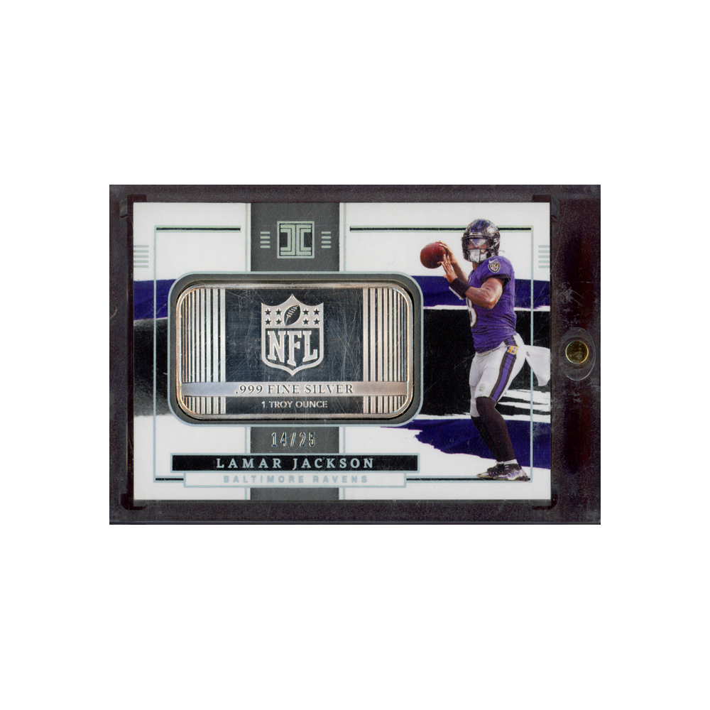 Lamar Jackson 2022 Panini Impeccable Football Silver Bar /25