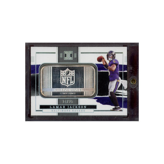 Lamar Jackson 2022 Panini Impeccable Football Silver Bar /25