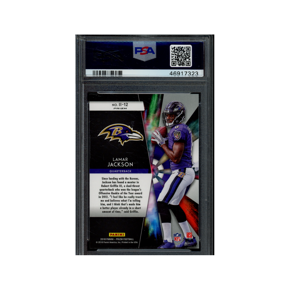 Lamar Jackson 2018 Panini Prizm Football Instant Impact Rookie PSA 10