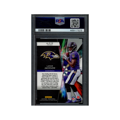 Lamar Jackson 2018 Panini Prizm Football Instant Impact Rookie PSA 10