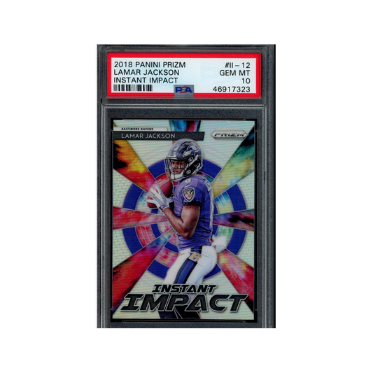 Lamar Jackson 2018 Panini Prizm Football Instant Impact Rookie PSA 10