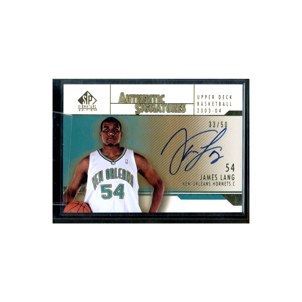 James Lang 2004 Upper Deck Authentic Signatures Auto Gold /50