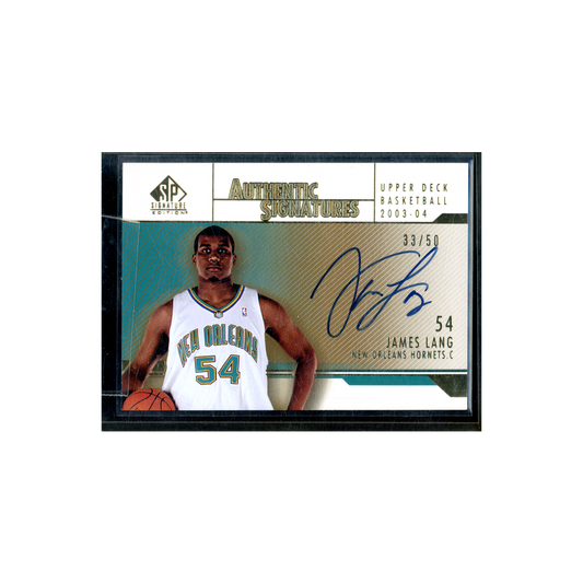 James Lang 2004 Upper Deck Authentic Signatures Auto Gold /50