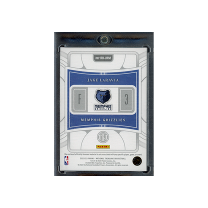 Jake LaRavia 2022-23 Panini National Treasures Basketball Rookie Patch /25
