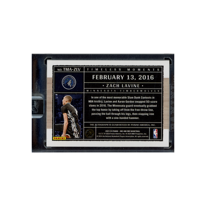 Zach LaVine 2023-24 Panini One and One Basketball Timeless Moments Auto Red /25