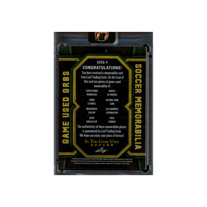 Game Used Gr8s Ronaldo Stones Salah Grealish Maria Son Garnacho Foden Leaf Patch /3