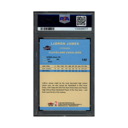 LeBron James 2004 Fleer Tradition Blue PSA 10