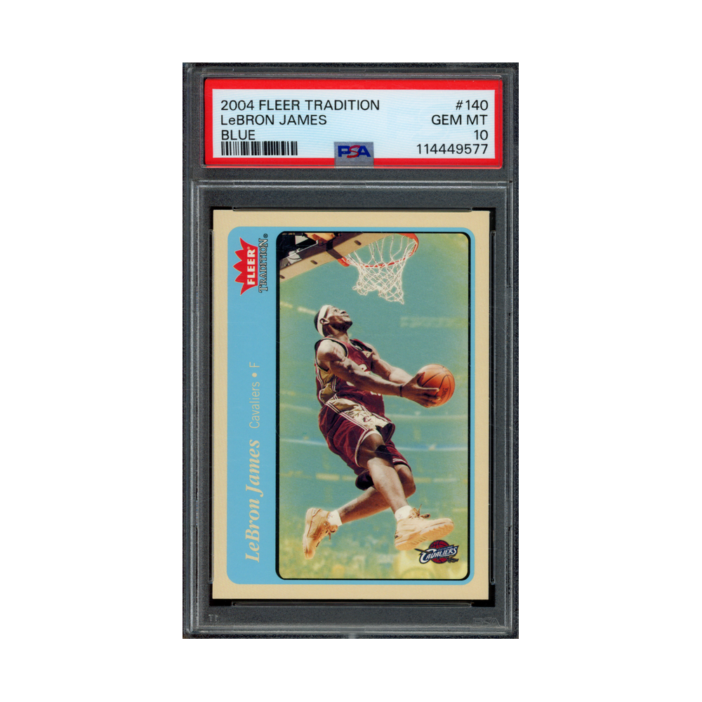 LeBron James 2004 Fleer Tradition Blue PSA 10