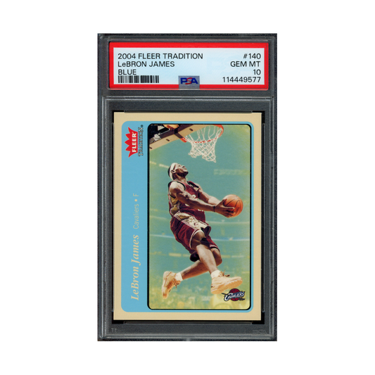 LeBron James 2004 Fleer Tradition Blue PSA 10