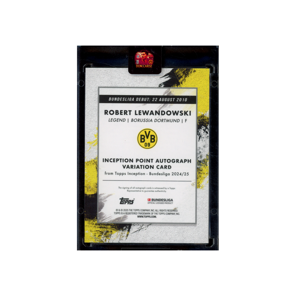 Robert Lewandowski 2025 Topps Inception Bundesliga Auto Orange /25