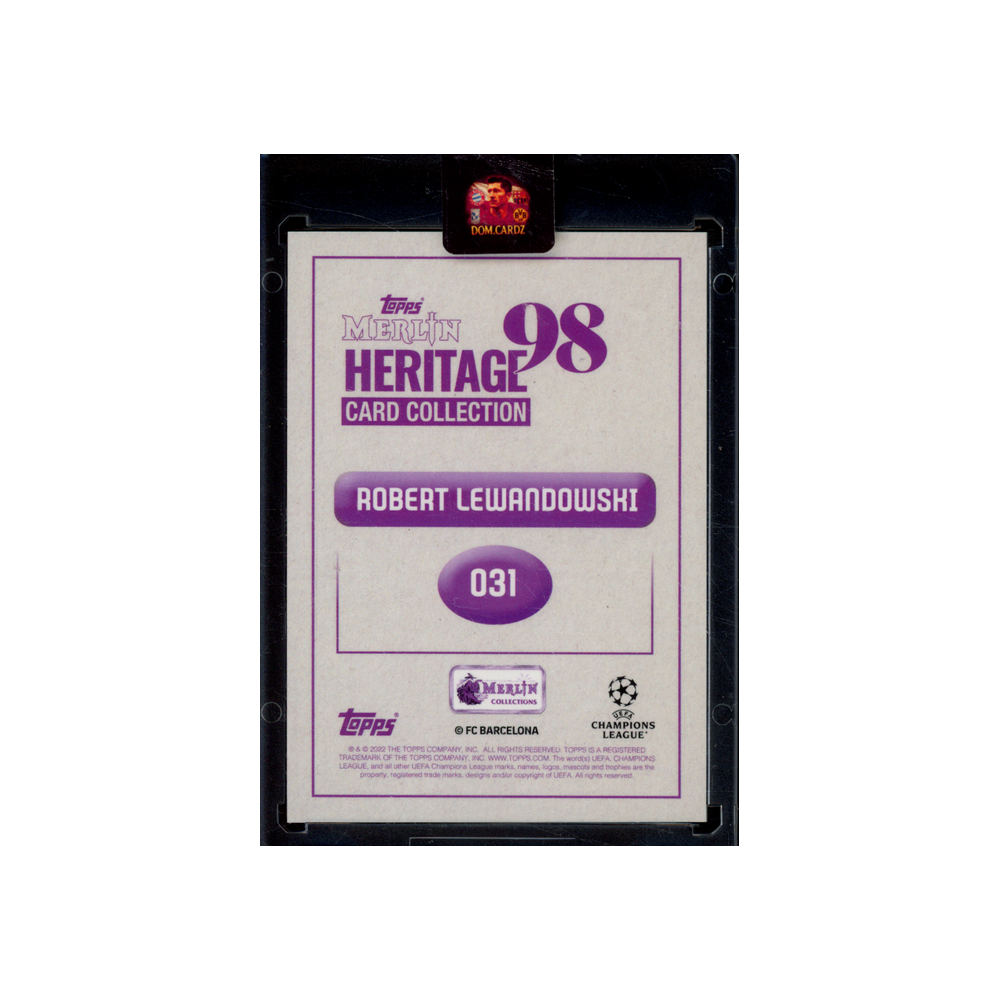 Robert Lewandowski 2022 Topps Merlin Heritage Auto /25