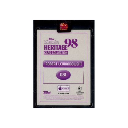 Robert Lewandowski 2022 Topps Merlin Heritage Auto /25
