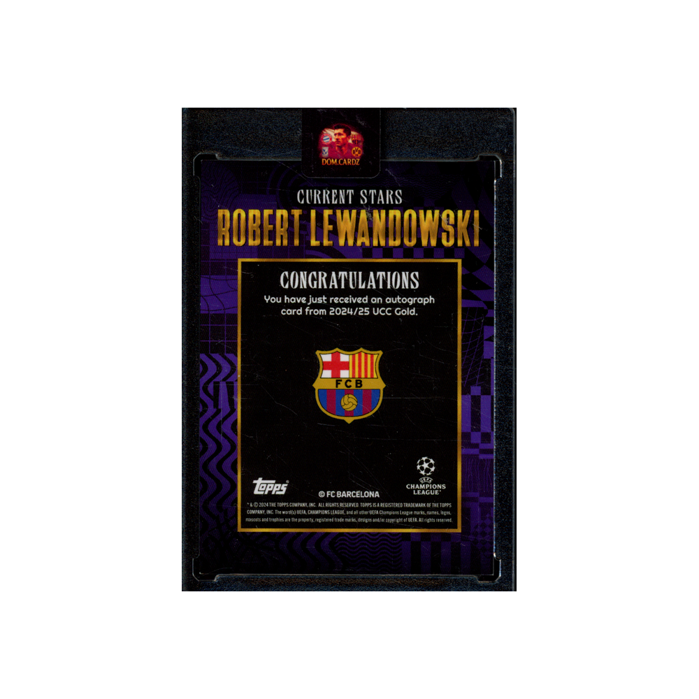Robert Lewandowski 2024 Topps UCC Gold Current Stars Auto /25
