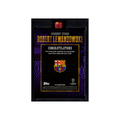 Robert Lewandowski 2024 Topps UCC Gold Current Stars Auto /25