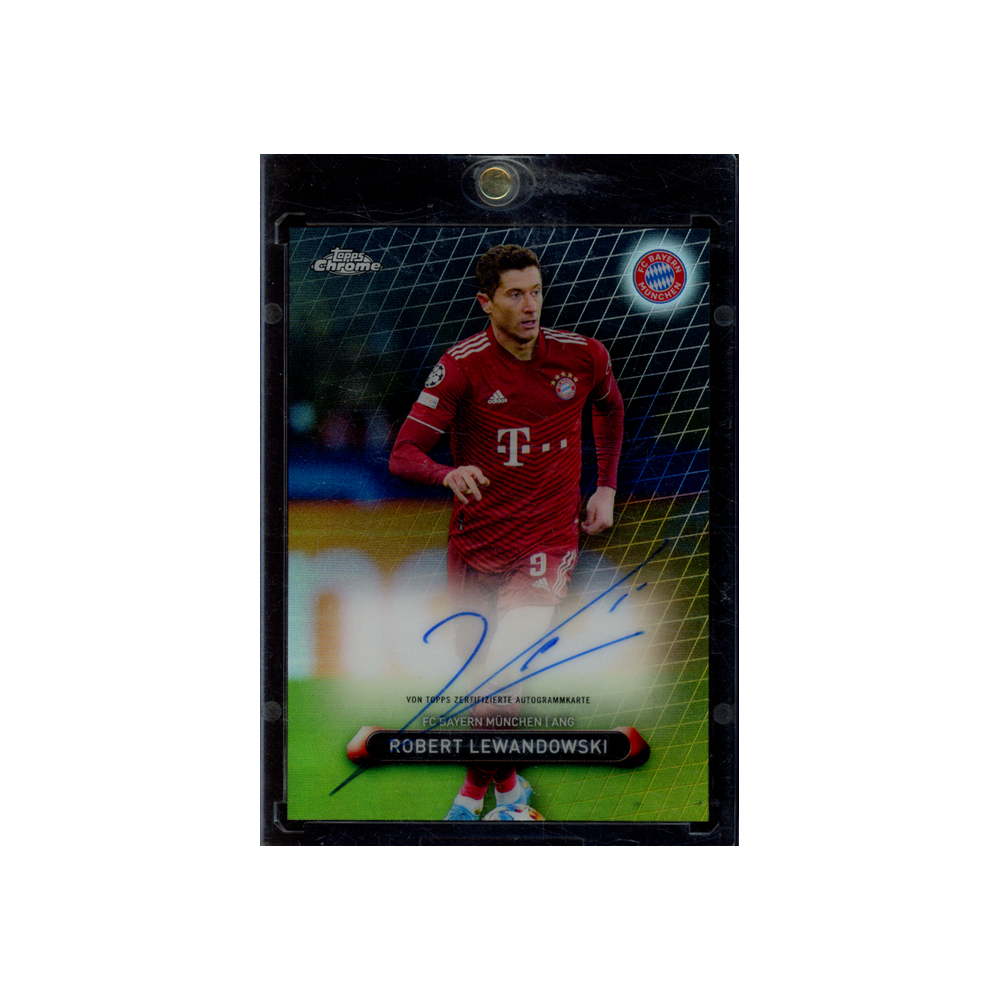 Robert Lewandowski 2021-22 Topps Chrome Auto Black Refractor /15