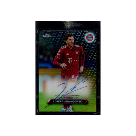 Robert Lewandowski 2021-22 Topps Chrome Auto Black Refractor /15