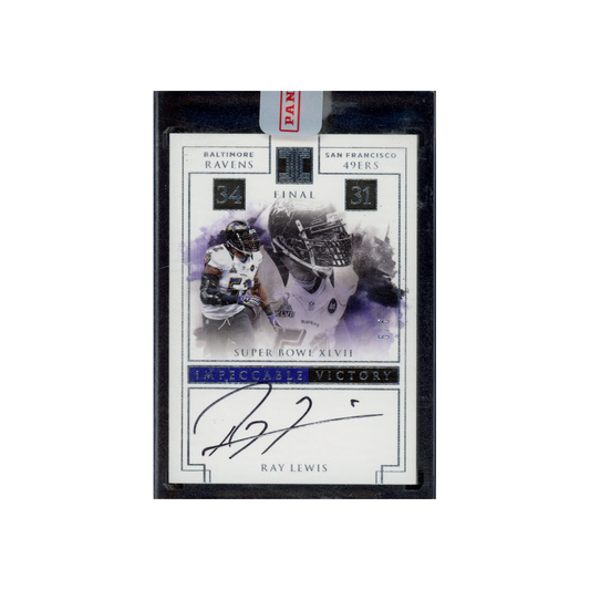 Ray Lewis 2017 Panini Impeccable Football Impeccable Victory Auto /5