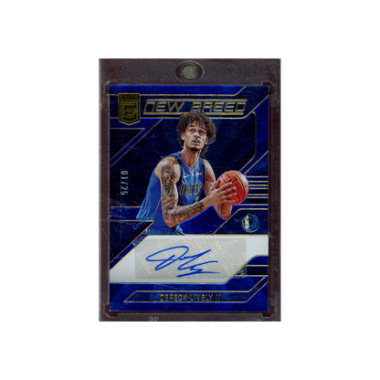 Dereck Lively 2023-24 Panini Donruss Elite Basketball New Breed Rookie Auto Blue /25