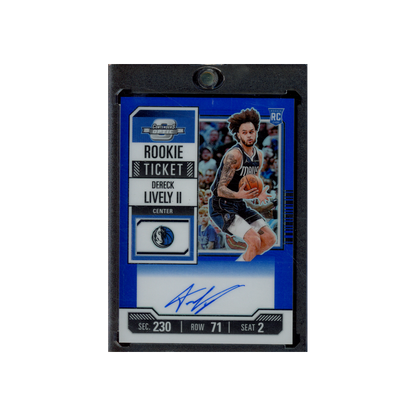 Dereck Lively 2023-24 Panini Contenders Optic Basketball Rookie Ticket Auto Blue /49