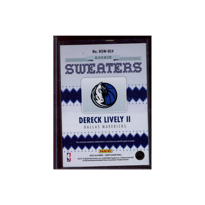 Dereck Lively II 2023-24 Panini Spectra Hoops Basketball Rookie Sweaters