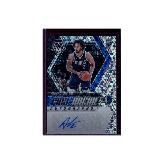 Dereck Lively II 2023-24 Panini Mosaic Basketball Rookie Fast Break Auto