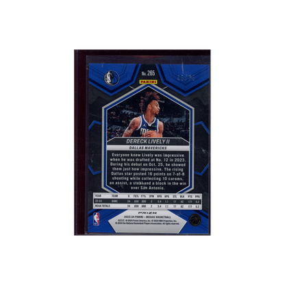 Dereck Lively II 2023-24 Panini Mosaic NBA Debut Red&Yellow Choice Fusion /75