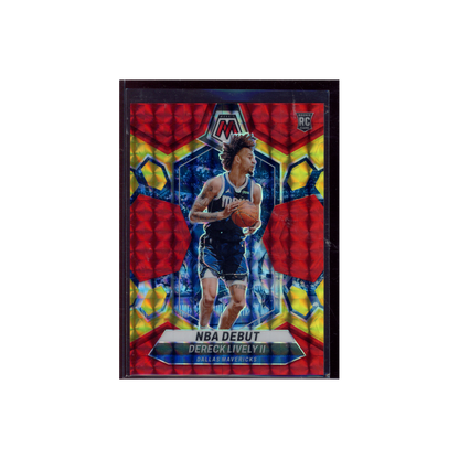 Dereck Lively II 2023-24 Panini Mosaic NBA Debut Red&Yellow Choice Fusion /75