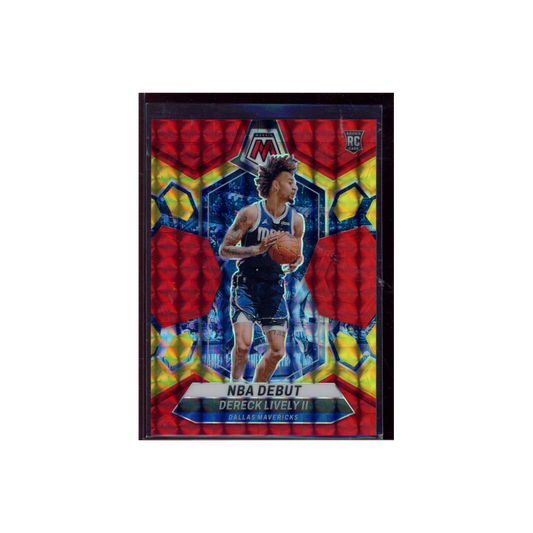Dereck Lively II 2023-24 Panini Mosaic NBA Debut Red&Yellow Choice Fusion /75