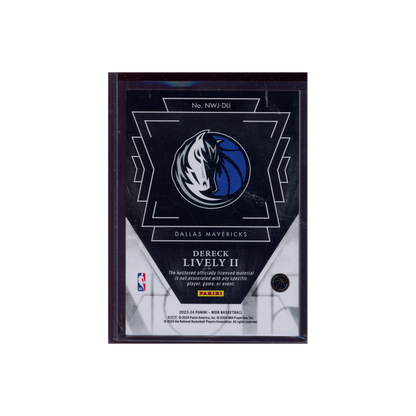 Dereck Lively II 2023-24 Panini Noir Basketball New Wave Jersey /99