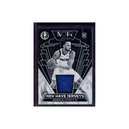 Dereck Lively II 2023-24 Panini Noir Basketball New Wave Jersey /99