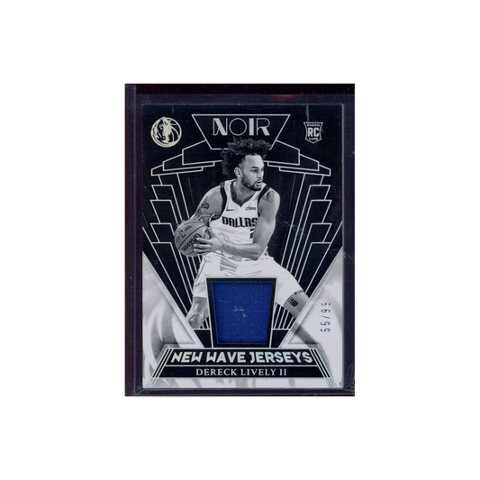 Dereck Lively II 2023-24 Panini Noir Basketball New Wave Jersey /99