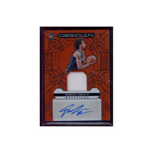 Dereck Lively II 2023-24 Panini Obsidian Basketball Rookie Jersey Auto /75