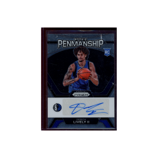 Dereck Lively II 2023-24 Panini Prizm Basketball Rookie Penmanship Auto