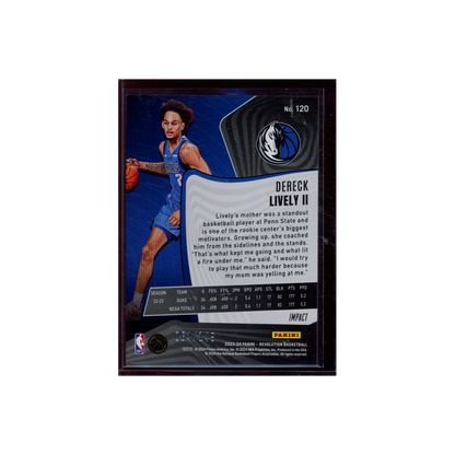 Dereck Lively II 2023-24 Panini Revolution Basketball Rookie /149