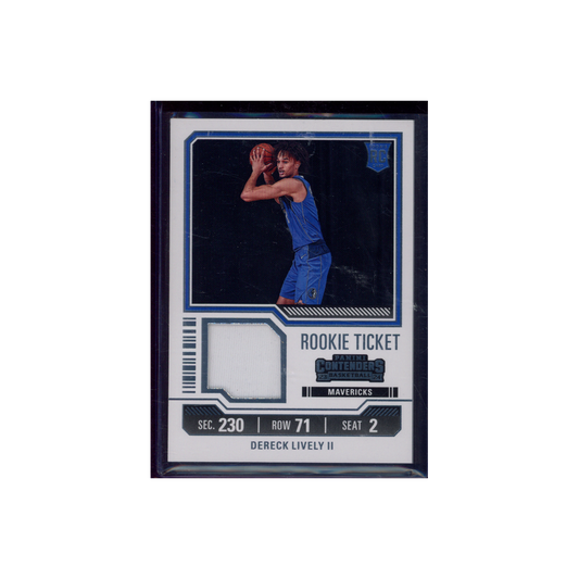 Dereck Lively 2023-24 Panini Contenders Basketball Rookie Ticket Relic