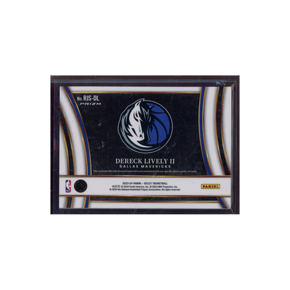 Dereck Lively II 2023-24 Panini Select Basketball Rookie Jersey Silver