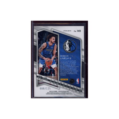 Dereck Lively II 2023-24 Panini Spectra Basketball Rookie /125